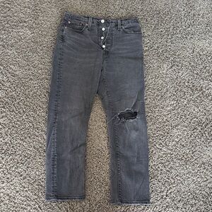 Levi's Wedgie Straight Charcoal Denim Women’s Jeans Size 29